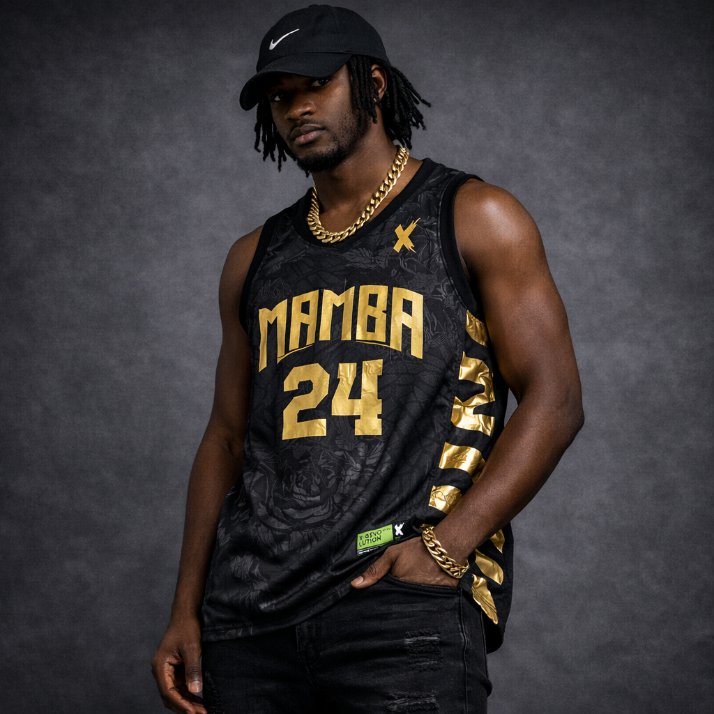 Black & Gold Mamba 24 Jersey 🐍 (streetwear)