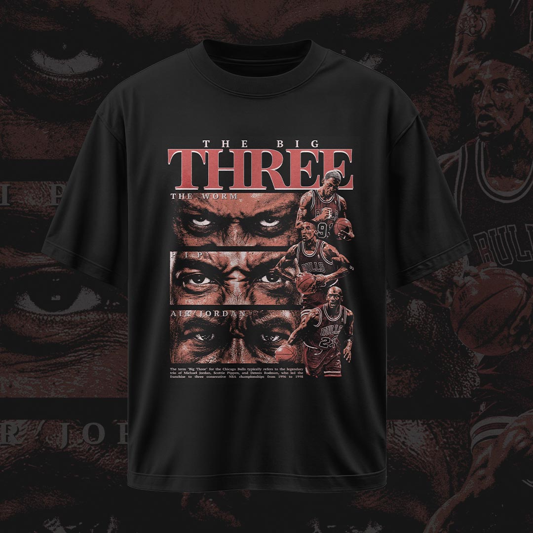 Big Three - Regular fit Cotton Bio wash T-shirt
